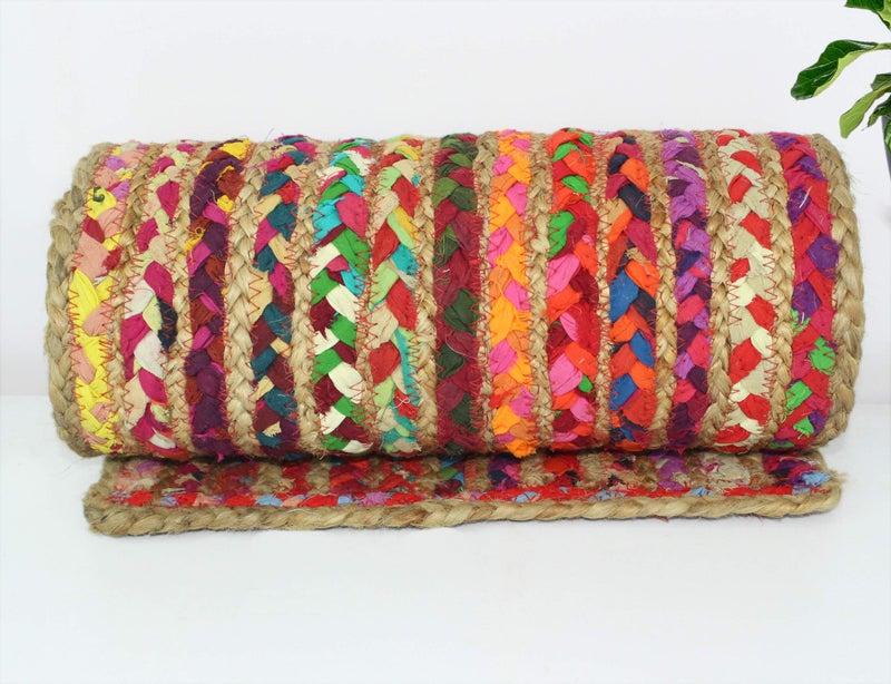 Cotton Craft عداء طاولة جوت شندي من قطن كرافت - عداء طاولة معكوس يدوي الصنع - صيف خريف حصاد عطلة حفلة بوهيمية ريفية منزلية - 13 × 72 بوصة - متعدد الألوان - Image 5